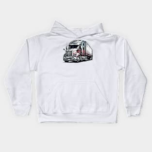 Semi Trailer Truck Kids Hoodie